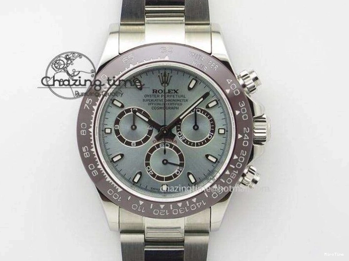 MiroTime 0508 Stretchable DayDate 40mm BP-Maker 228206 SS Green Roman Dial (Fluted Bezel) On SS Bracelet ETA 3904